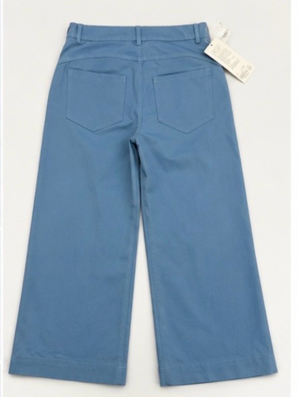 lululemon City Sleek 5 Pocket Wide Leg Crop Pants Size 31 Light Blue Utilitech - Picture 2 of 6